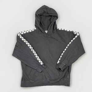 Brooklyn Cloth Checkered‎ Sleeve Hoodie Sweatshirt Kids L Surf Skater Style